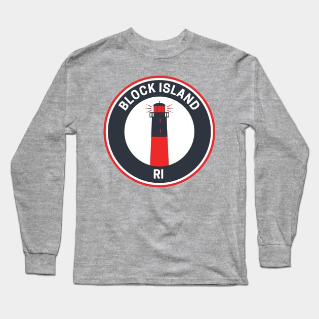 Vintage Block Island Rhode Island Long Sleeve T-Shirt by fearcity